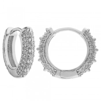 Aros brillo & púas fabricados en Plata de Ley - Karissma