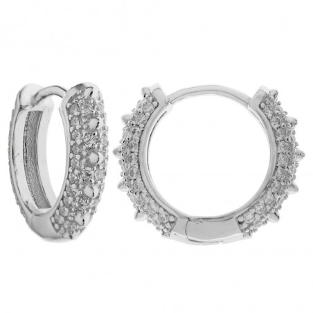 Aros brillo & púas fabricados en Plata de Ley - Karissma