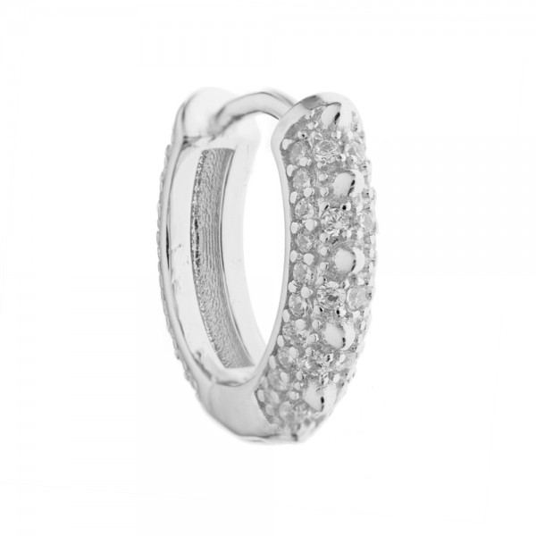 Aros brillo & púas fabricados en Plata de Ley - Karissma