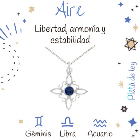 Collar nudo de bruja signos aire Plata de Ley - Karissma