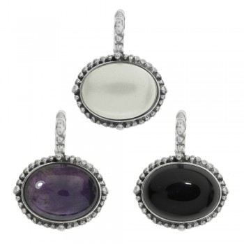 Colgante piedra oval horizontal Plata de Ley - Karissma
