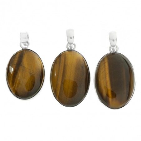 Colgante ojo de tigre Plata de Ley 925