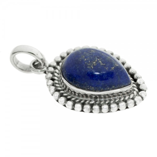 Colgante piedra gota punteada Plata de Ley - Karissma