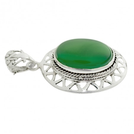 Colgante étnico piedra natural Plata de Ley 925 - Karissma