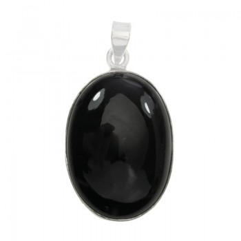 Colgante piedra ónix oval grande Plata de Ley 925 2