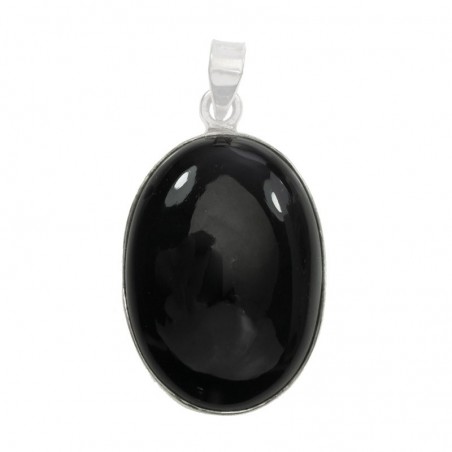 Colgante piedra ónix oval grande Plata de Ley 925