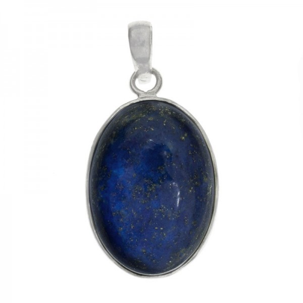 Colgante piedra lapislázuli oval Plata de Ley 925 - Karissma