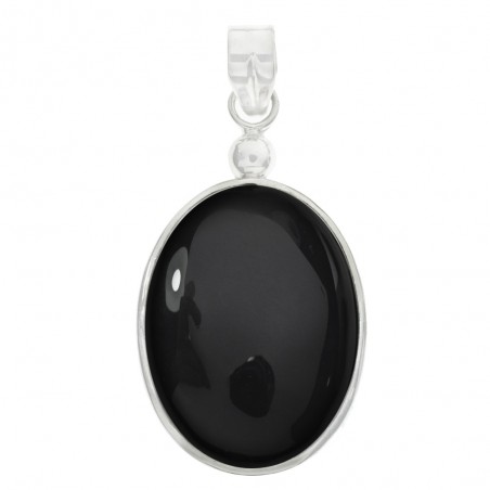Colgante piedra ónix drop bola Plata de Ley 925 - Karissma