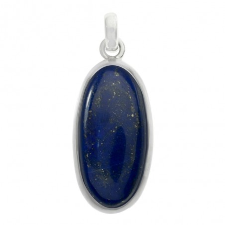 Colgante piedra lapislázuli vertical Plata de Ley 925 - Karissma