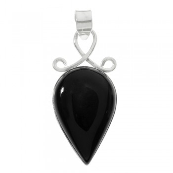 Colgante ónix XL óvalo horizontal Plata de Ley 925 - Karissma