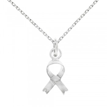Collar lazo lucha contra el cáncer Plata de Ley - Karissma 2