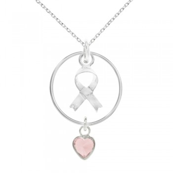 Collar con lazo y corazón Plata de Ley - Karissma 2