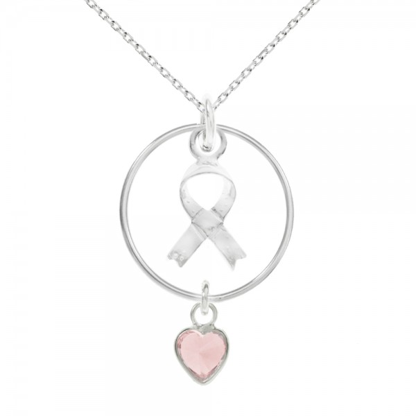 Collar con lazo y corazón Plata de Ley - Karissma