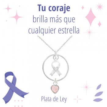 Collar con lazo y corazón Plata de Ley - Karissma