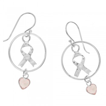 Pendientes con lazo y corazón Plata de Ley - Karissma 2