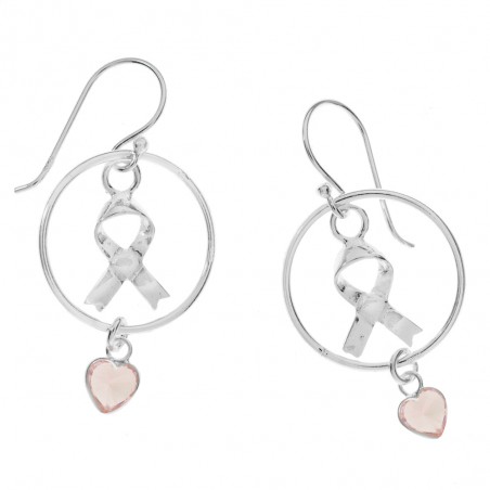 Pendientes con lazo y corazón Plata de Ley - Karissma