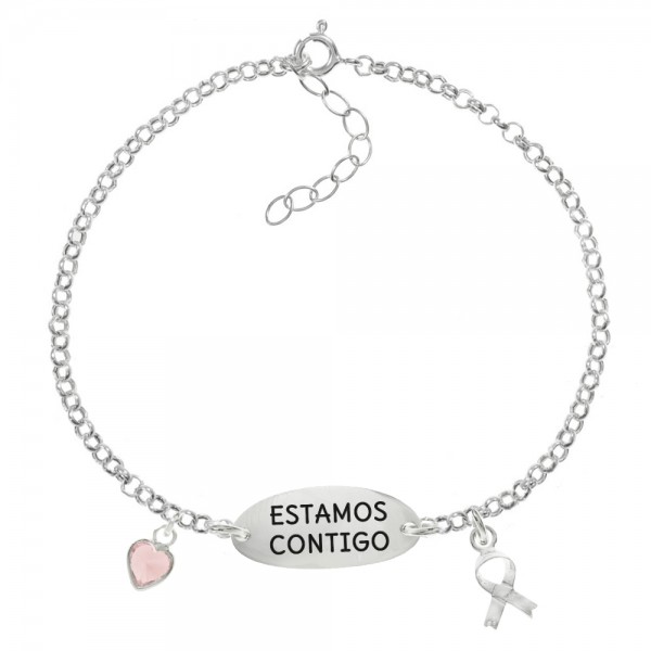 Pulsera estamos contigo Plata de Ley - Karissma