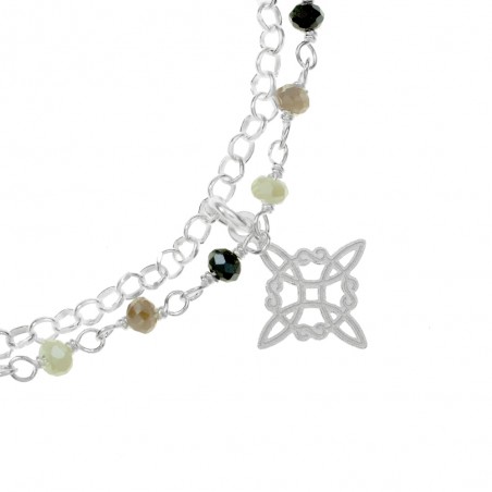 Pulsera triple nudo de bruja Plata de Ley - Karissma