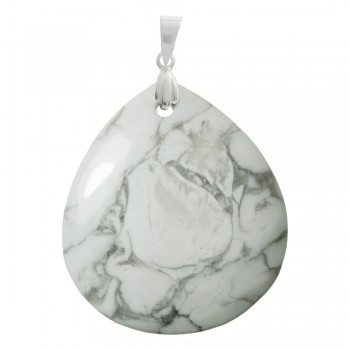 Colgante XL gota Howlita Plata de Ley 925 - Karissma