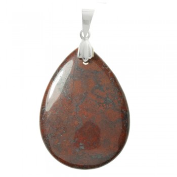 Colgante XL gota de Jaspe Plata de Ley - Karissma