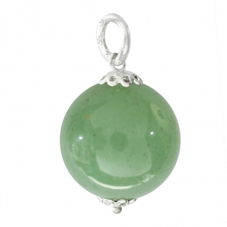 Colgante bola piedra aventurina Plata de Ley - Karissma