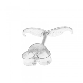 Pendientes mini bigote Plata de Ley - Karissma 2