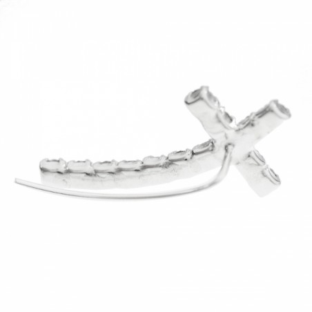 Pendientes climbers cruz de circonita Plata de Ley 925