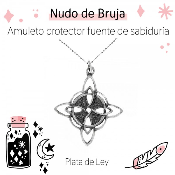 Collar Nudo de Bruja Plata de Ley | Karissma