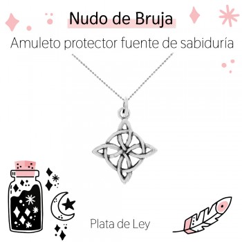 Collar Nudo de Bruja Plata de Ley | Karissma