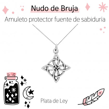 Collar Nudo de Bruja Plata de Ley | Karissma