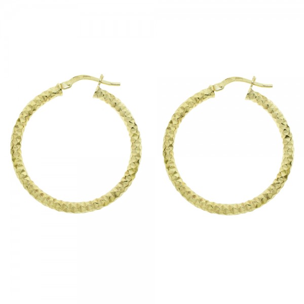 Aros dorados texturizados cierre catalán - Karissma