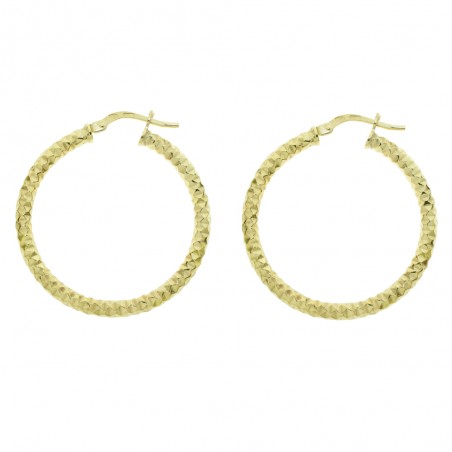 Aros dorados texturizados cierre catalán - Karissma