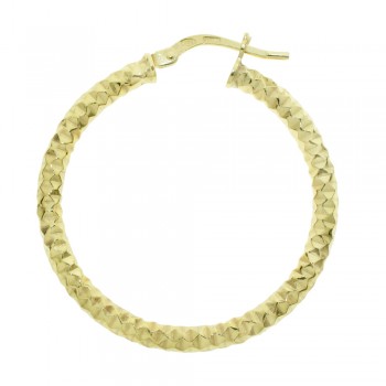 Aros dorados texturizados cierre catalán - Karissma 2