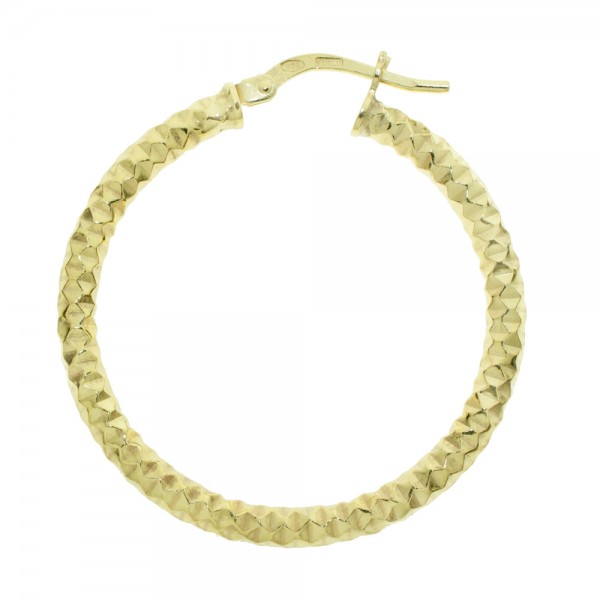 Aros dorados texturizados cierre catalán - Karissma