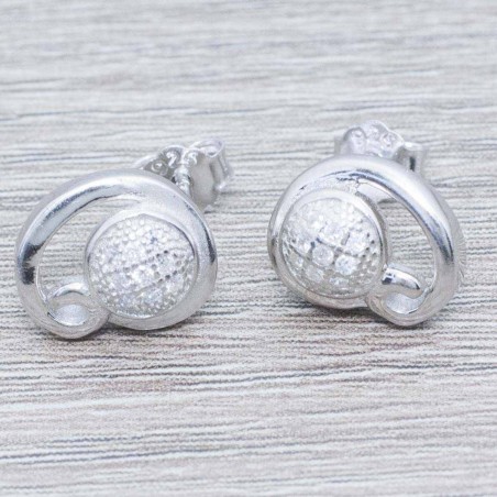 Pendientes rodiados Plata de Ley 925