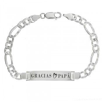 Pulsera esclava Gracias Papá Plata de Ley 925 | Karissma