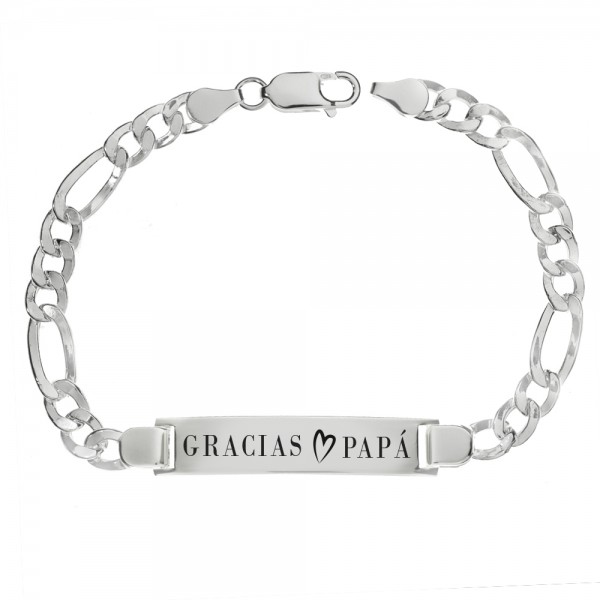 Pulsera esclava Gracias Papá Plata de Ley 925 | Karissma