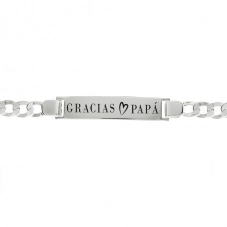 Pulsera esclava Gracias Papá Plata de Ley 925 | Karissma