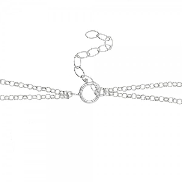 Pulsera doble con nombre personalizado Plata de Ley - Karissma