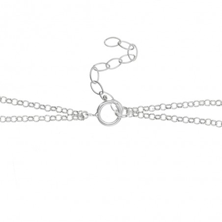 Pulsera doble con nombre personalizado Plata de Ley - Karissma