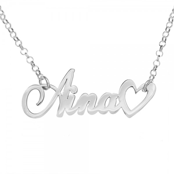 Collar nombre personalizado corazón calado - Karissma
