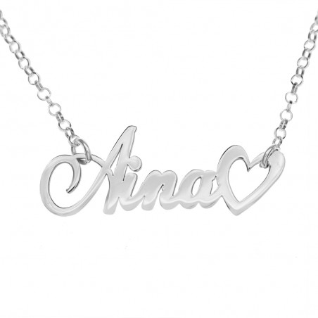Collar nombre personalizado corazón calado - Karissma