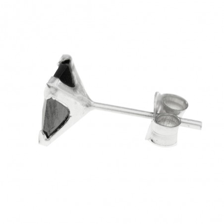 Pendientes cuadrado con circonita Plata de Ley 925