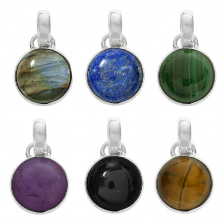 Colgante XS piedra redonda Plata de Ley - Karissma