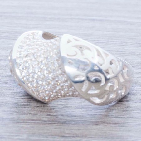 Anillo calado onda Plata de Ley 925