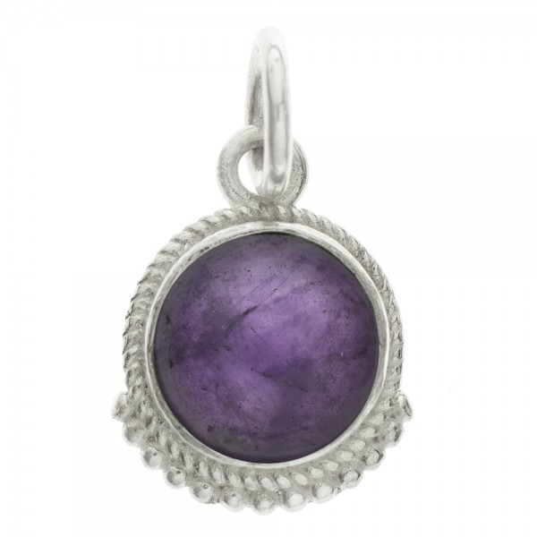 Colgante étnico XS piedra redonda Plata de Ley - Karissma