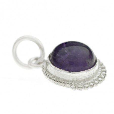 Colgante étnico XS piedra redonda Plata de Ley - Karissma