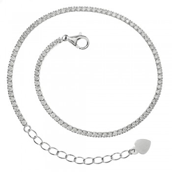 Pulsera con hilo de circonitas blancas Plata de Ley - Karissma