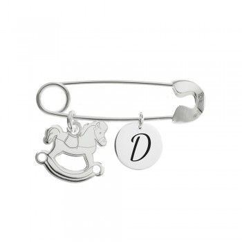 Alfiler bebé caballo de juguete Plata de Ley - Karissma 2