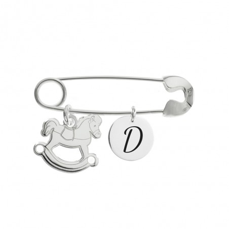 Alfiler bebé caballo de juguete Plata de Ley - Karissma